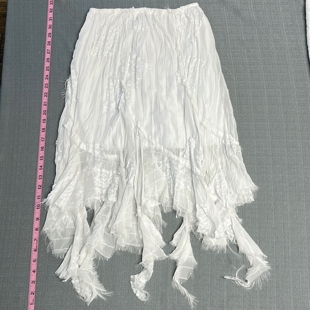 White fringe skirt from True Light. Size medium